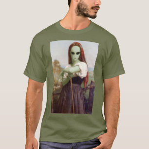 Bouguereau Shepherdess Alien T-Shirt