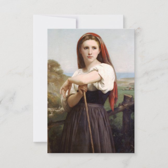 Bouguereau Shepherdess Invitations (Front)