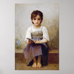 Bouguereau The Hard Lesson Poster