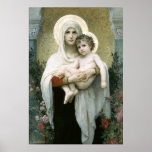Bouguereau-The Madonna of the Roses lg Poster