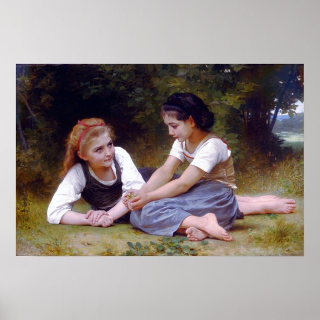 Bouguereau - The Nut Gatherers 1882 Poster (Front)
