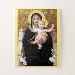 Bouguereau Virgin of the Lilies Jigsaw Puzzle