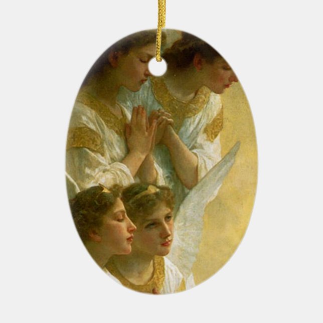 Bouguereau's Angels Ceramic Ornament (Front)