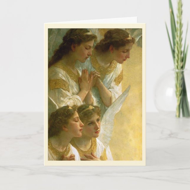 Bouguereau's Angels Christmas Holiday Card (Front)