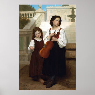 Bouguereau's Far from Home (Loin du Pays) 1867 Poster