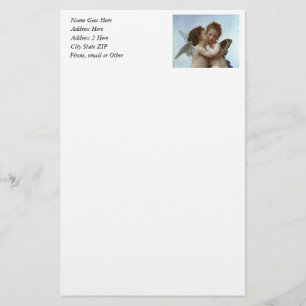 Bouguereau's L'Amour et Psyche, enfants (Cupid) Stationery
