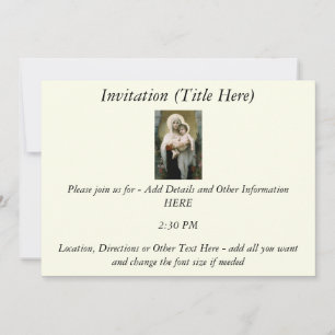 Bouguereau's The Madonna of the Roses (1903) Invitation