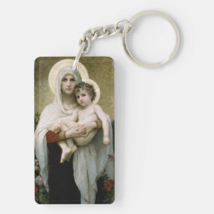 Bouguereau's The Madonna of the Roses (1903) Key Ring