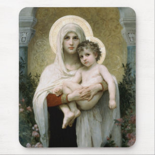 Bouguereau's The Madonna of the Roses (1903) Mouse Pad