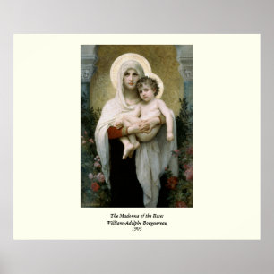 Bouguereau's The Madonna of the Roses (1903) Poster