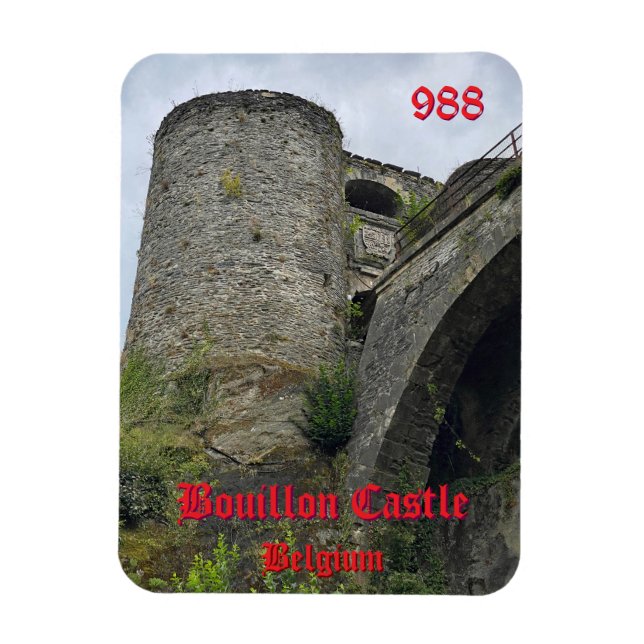 Bouillon Castle in Belgium Magnet (Vertical)