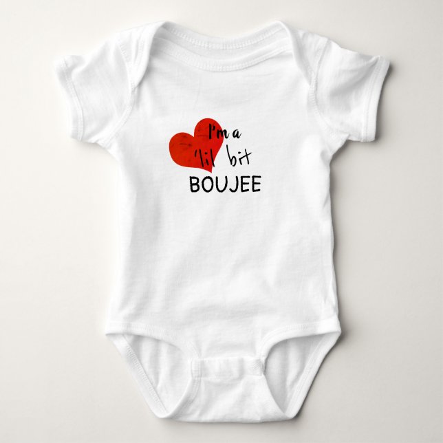 BOUJEE Baby - I'm a Lil Bit Bougie - Clothing Fun Bodysuit (Front)