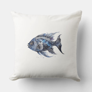 Boujee Black Fish Large Cushion