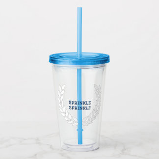 Boujee Blue Sprinkle Sprinkle Tumbler with Straw