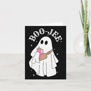 Boujee Boo-jee Cute Ghost Spooky Season Halloween Card