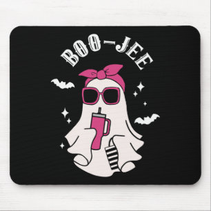 Boujee Boo-jee Cute Ghost Spooky Season Halloween Mouse Pad