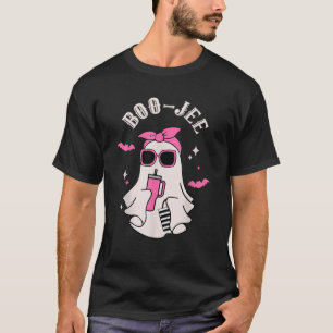 Boujee Boo Jee Spooky Ghost Pink Halloween Pumpkin T-Shirt