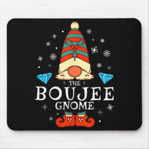 Boujee Gnome Xmas Family Matching Group Christmas  Mouse Pad