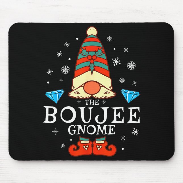 Boujee Gnome Xmas Family Matching Group Christmas  Mouse Pad (Front)