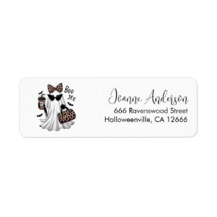 Boujee Halloween Ghost Pumpkin Return Address  Return Address Label