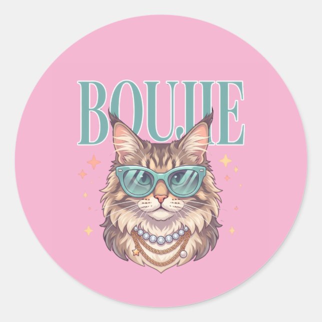 Boujie Cat Sticker  (Front)