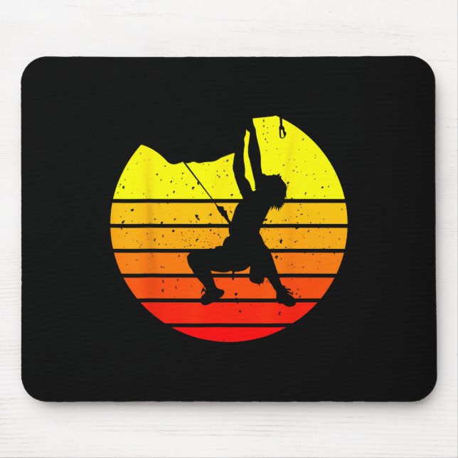 Boulder Adventure Arizona Sunset Rock Climbing Sil Mouse Pad (Front)