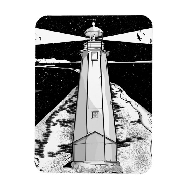 Boulder Bank Lighthouse Magnet (Vertical)