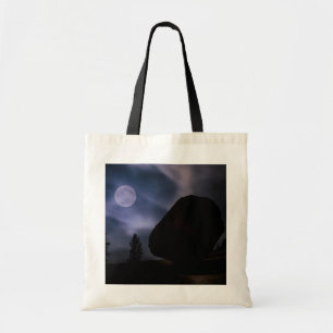 Boulder by Moonlight Yosemite National Park Tote Bag