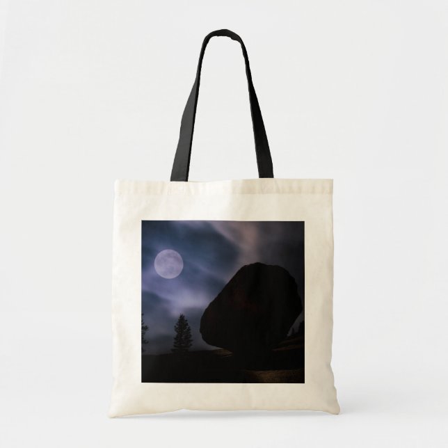 Boulder by Moonlight | Yosemite National Park Tote Bag (Front)