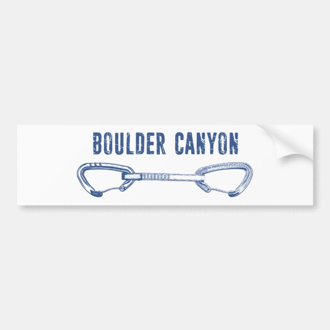 Boulder Canyon Colorado Climbing Quickdraw Bumper Sticker (Front)