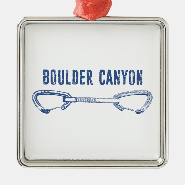 Boulder Canyon Colorado Climbing Quickdraw Metal Ornament (Front)