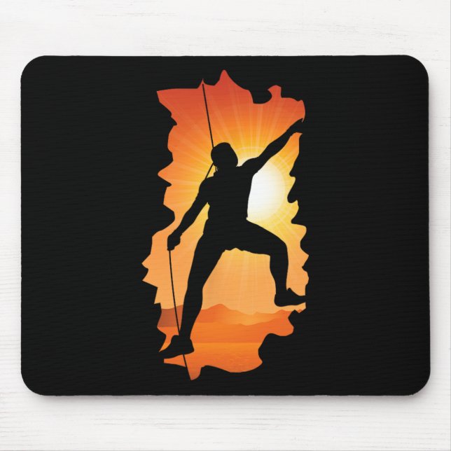 Boulder Climber Mountaineering Climbing Bouldering Mouse Pad (Front)