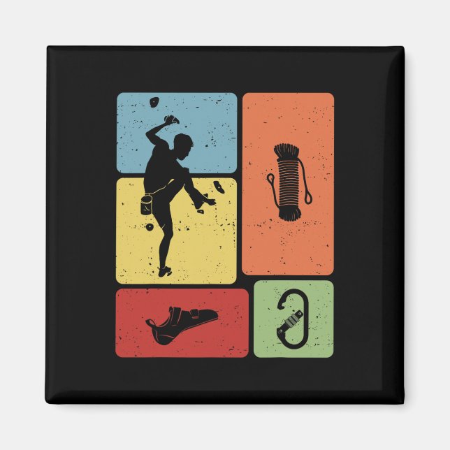 Boulder Climbing Funny Bouldering Enthusiasts For  Magnet (Front)