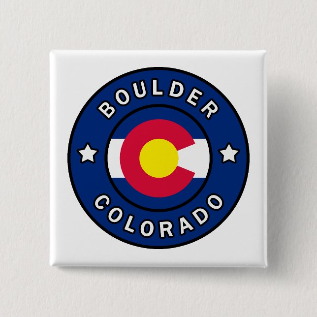 Boulder Colorado 15 Cm Square Badge (Front)