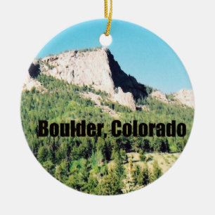 Boulder, Colorado Ceramic Ornament