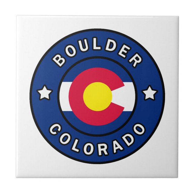 Boulder Colorado Ceramic Tile (Front)