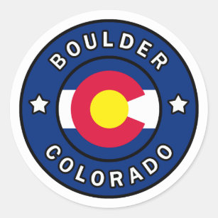 Boulder Colorado Classic Round Sticker