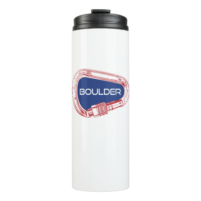 Boulder Colorado Climbing Carabiner Thermal Tumbler (Front)