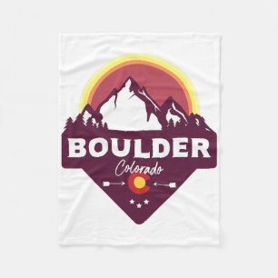 Boulder Colorado Co Rocky Mountains Hiking Skiing Fleece Blanket