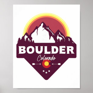 Boulder Colorado Co Rocky Mountains Hiking Skiing Poster