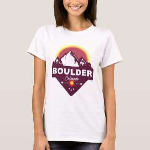 Boulder Colorado Co Rocky Mountains Hiking Skiing T-Shirt
