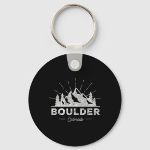 Boulder Colorado Co T Shirt Vintage Hiking Retro T Key Ring