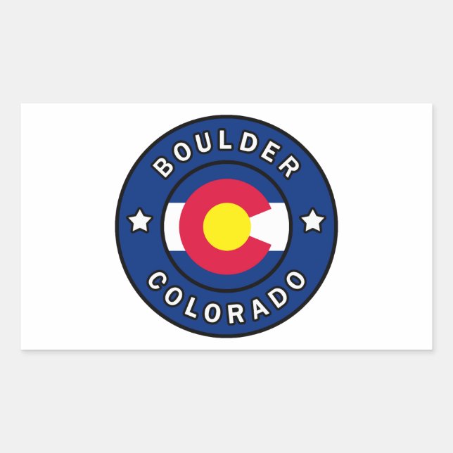 Boulder Colorado Rectangular Sticker (Front)