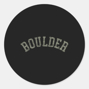 Boulder Colorado Rocky Mountains Skiing Camping Cl Classic Round Sticker