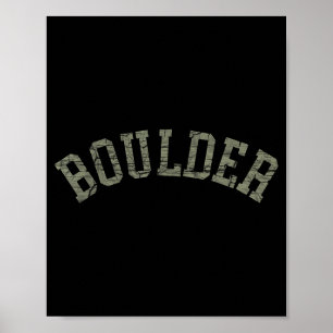 Boulder colorado rocky mountains skiing camping poster