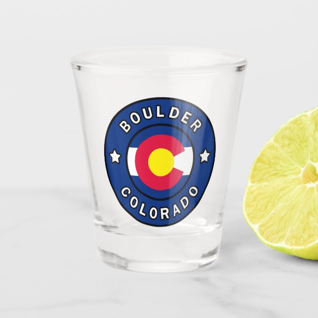 Boulder Colorado Shot Glass (Front)