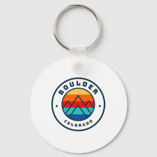 Boulder Colorado Skiing Snowboarding Family Ski Tr Key Ring