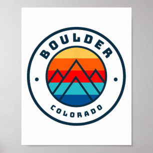 Boulder Colorado Skiing Snowboarding Family Ski Tr Poster