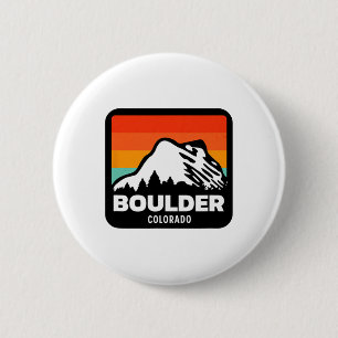 Boulder Colorado Skiing Snowboarding Family Trip 6 Cm Round Badge