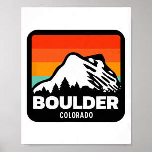 Boulder Colorado Skiing Snowboarding Family Trip Poster